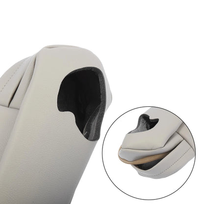 Car Seat Armrest Cover 2 x Microfiber Leather Gray for Toyota Sienna (2011-2018)
