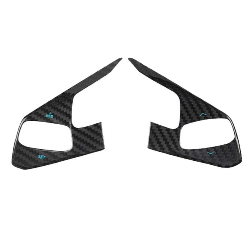 Carbon Fiber Steering Wheel Button Cover Trim for Chevrolet Corvette C8 (2020-2023)