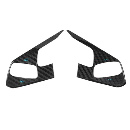 Carbon Fiber Steering Wheel Button Cover Trim for Chevrolet Corvette C8 (2020-2023)