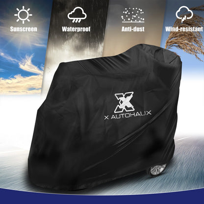 140CM Universal Motorcycle Mobility Scooter Cover 190T Polyester Black