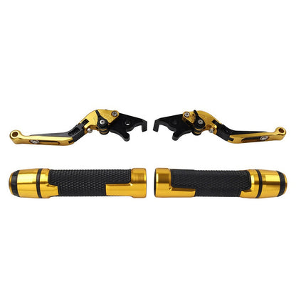 Gold Extendable Brake Clutch Levers & Handlebar Grips for Suzuki GSXR750