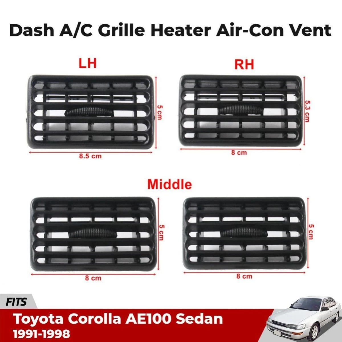 Air Vent Ventilator Grille Fits Toyota Corolla EE100 AE100 AE101 Sedan 1991-98