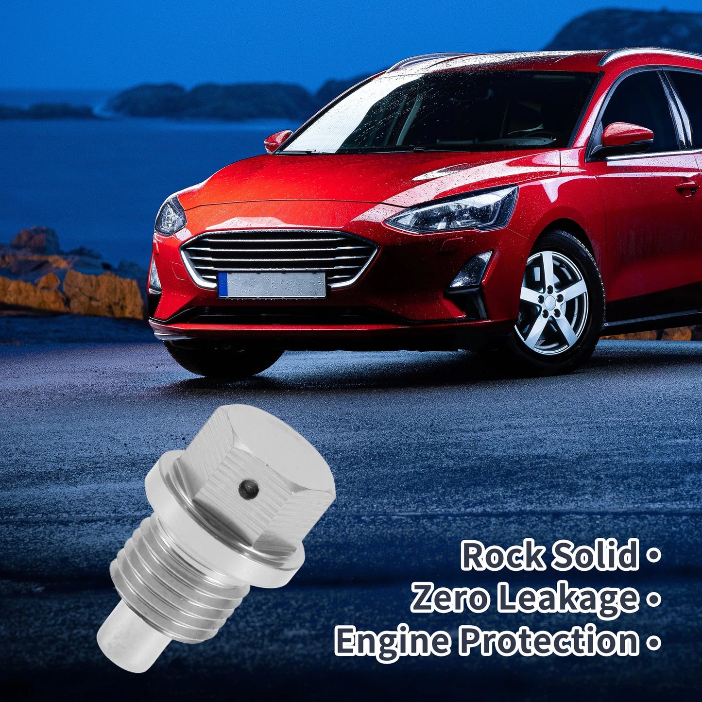 M14x1.5 Engine Oil Drain Plug W/ Gasket for Car/Motorcycle Silver Tone