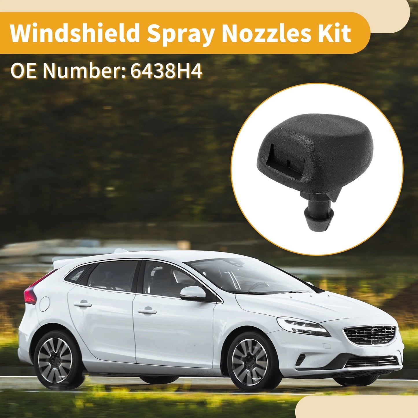 Windshield Washer Nozzle Kit  Gaskets for Peugeot 207 (2007-2015)