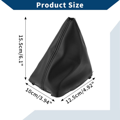 Black Leather Gear Shift Stick Gaiter for Ford Focus C-MAX (2003-2010)