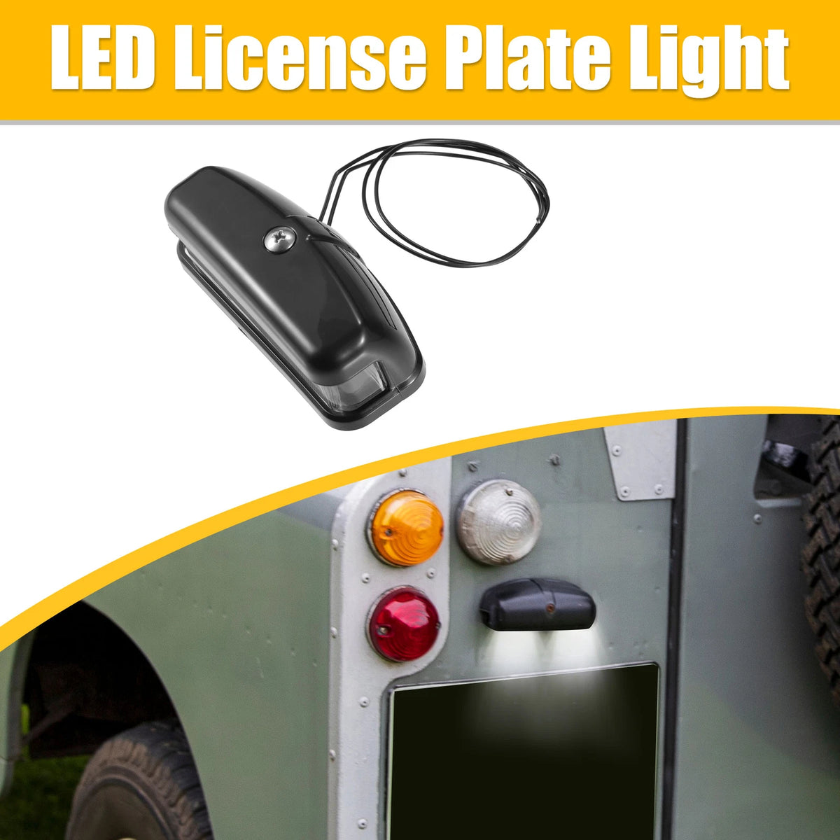 LED License Plate Light Assembly for Land Rover 88/109 Series (1968-1984)