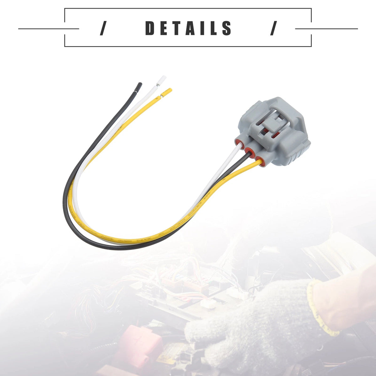 Front Turn Signal Wiring Harness Connector Plug for Toyota - Black 1 Set