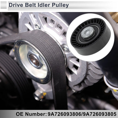 Drive Belt Idler Pulley 1 Pcs Black for Porsche Cayenne (2020 - 2024)