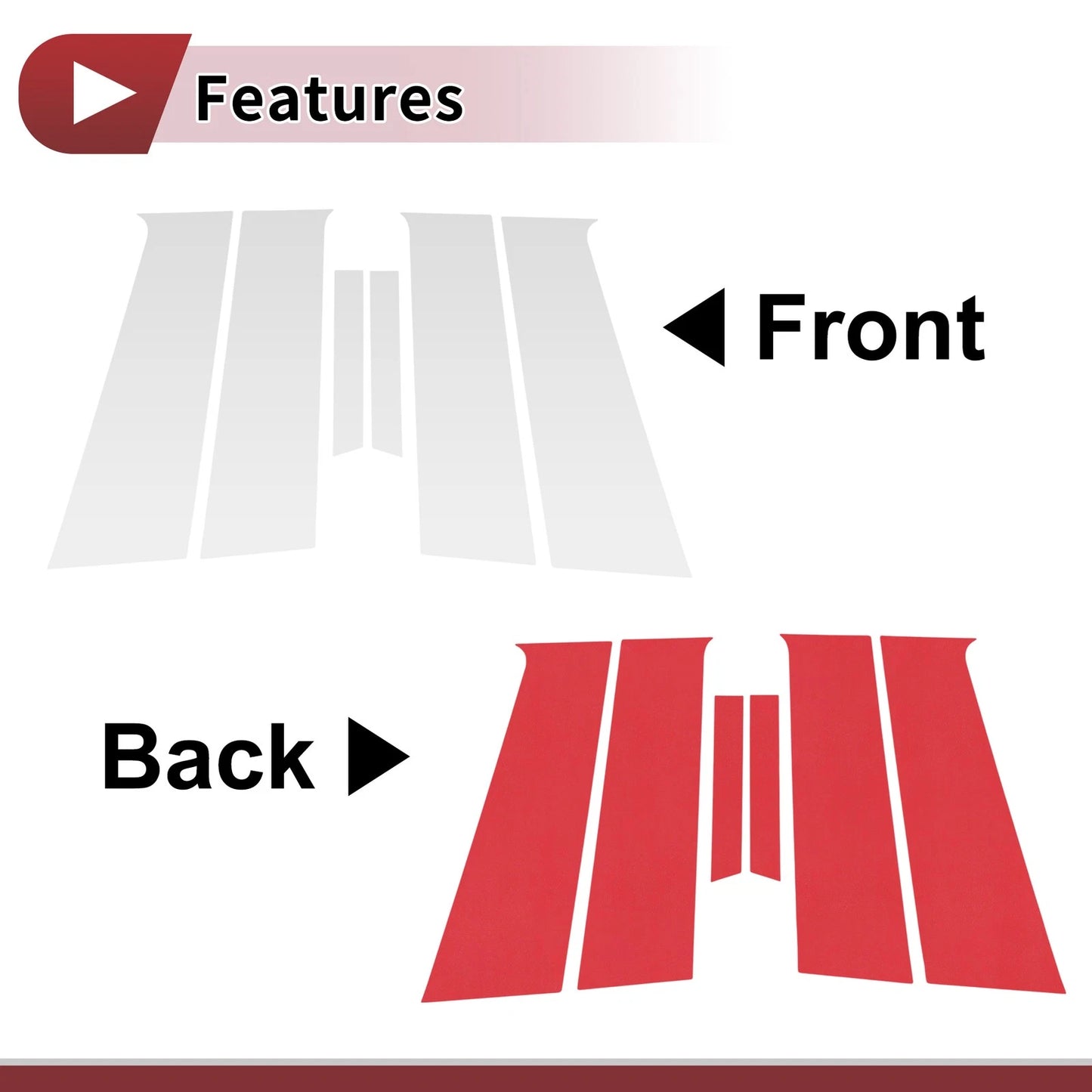 Door Pillar Window Trim for Chevrolet Aveo Hatchback (2011 - 2014) L/R