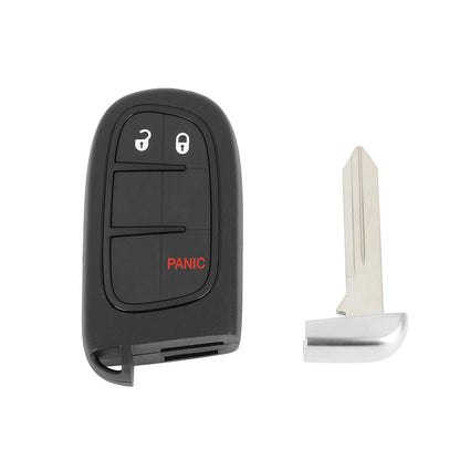 Key Fob Shell Case for Jeep Cherokee (2014-2019) 3 Button Black