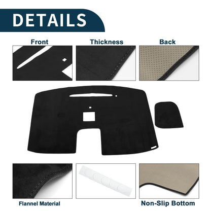 Dashboard Cover Mat for Mitsubishi DELICA D5 (2007-2019) Black Set
