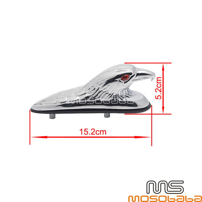 Motorcycle Front Fender Eagle Head Ornament for Harley Davidson, Suzuki