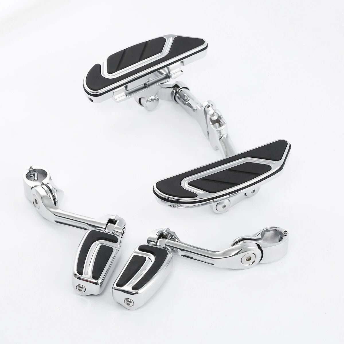 Long Angled Floorboards & Footpegs for Harley Touring (1993 - 2025)