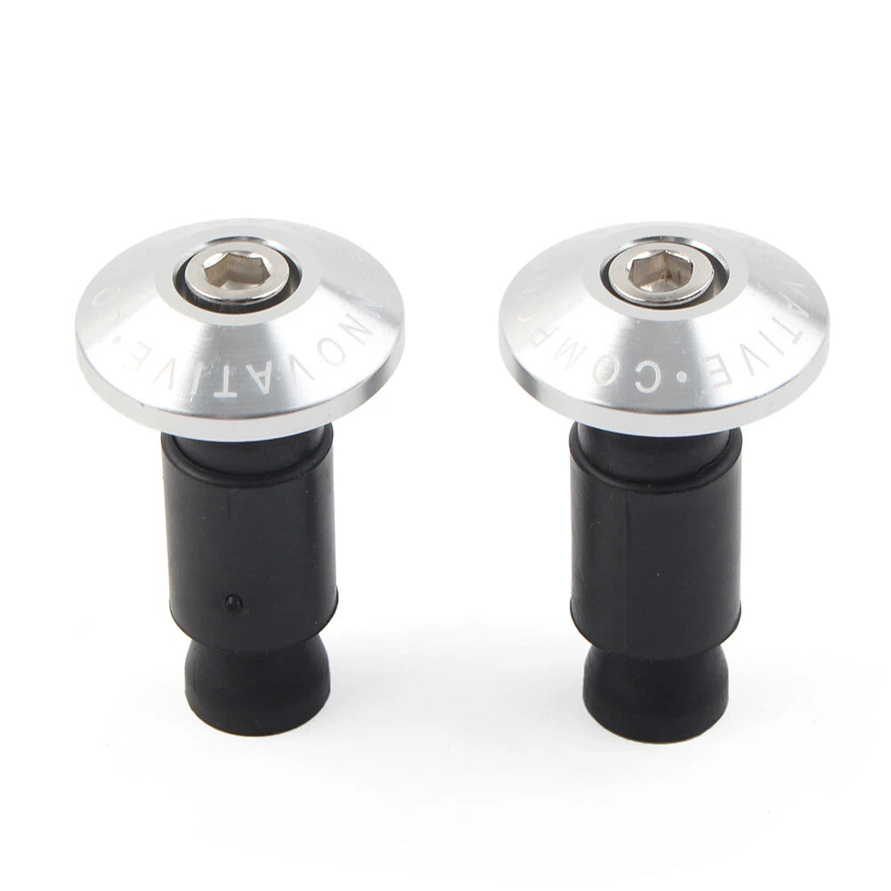 7/8" Handlebar End Weights Grips Cap Plugs for Dirt Bike Motor Silver