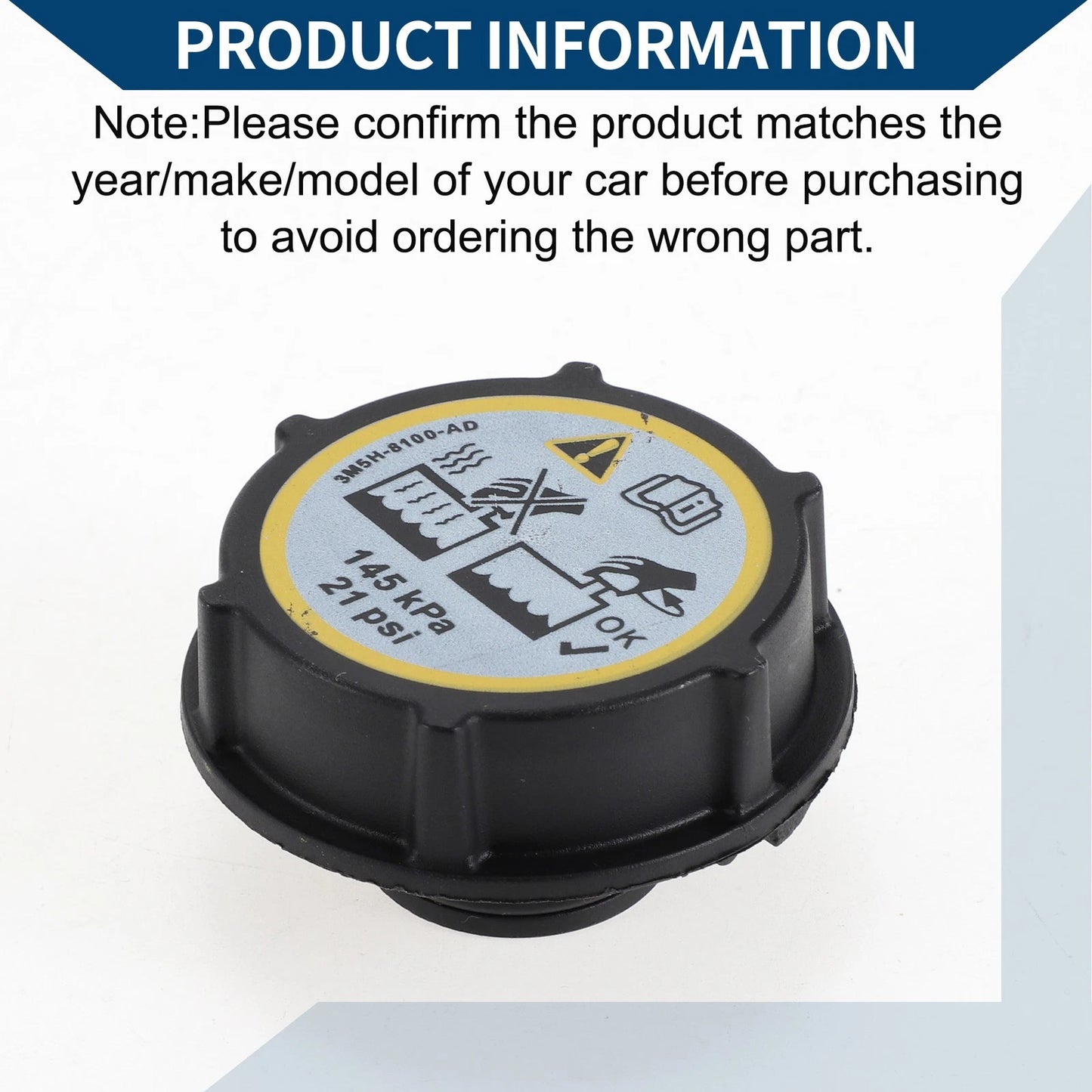 Coolant Cap for Ford Mustang GT, F150, Escape, Ranger, Focus (2005-2023)