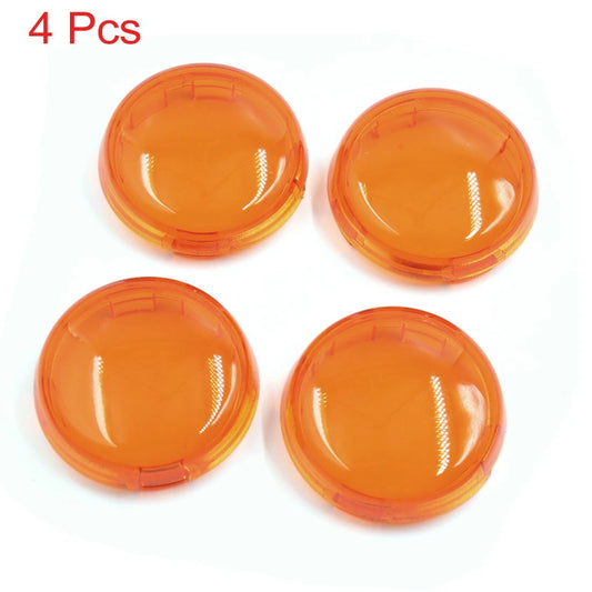 4pcs 60mm Orange Plastic Turn Light Cover for Harley XL883 48 Dyna Softail