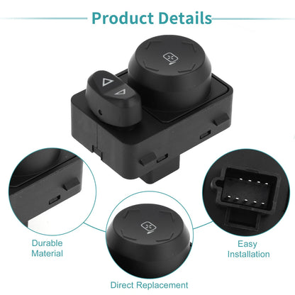 Car Mirror Switch for Chevrolet Traverse (2009 - 2017) Black Metal