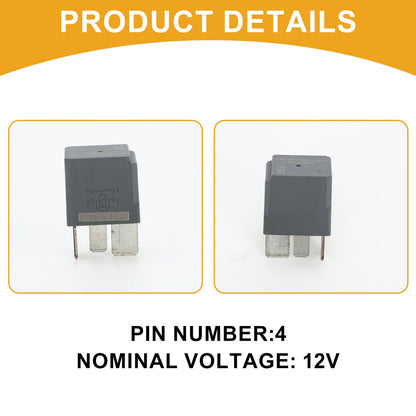 Power Relay 12V 4 Pin for Buick Regal (2011-2017) Plastic Gray 1 Pc