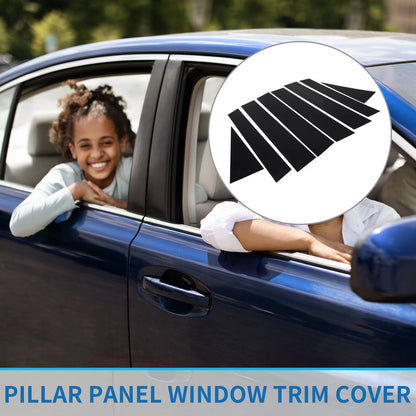 8 Pcs Black Car Pillar Window Trim Covers for Honda CR-V (2023)