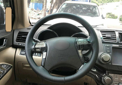 Wood Black Steering Wheel Button Cover Trim for Toyota Highlander (2008–2013)
