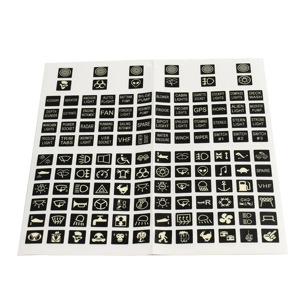 Switch Sticker Labels Decal Panel Sticker for Boat Decoration