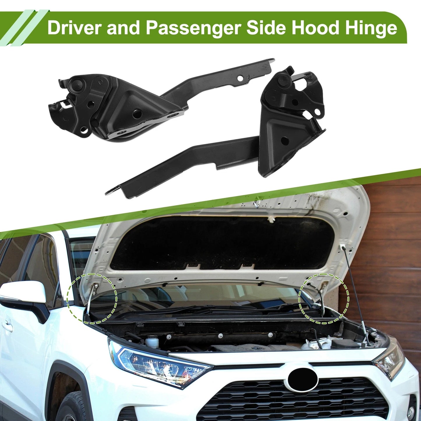 Hood Hinges 1 Pair Front Bonnet Bracket for Toyota Highlander (2008–2013)