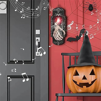 Halloween Spray Doorbell Scary Sound LED Red Light for Outdoor Decoration
