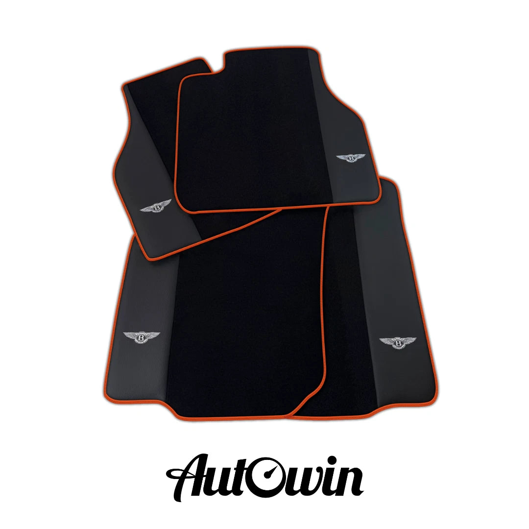 AutoWin Black Floor Mats for Bentley Flying Spur (2019-2023)