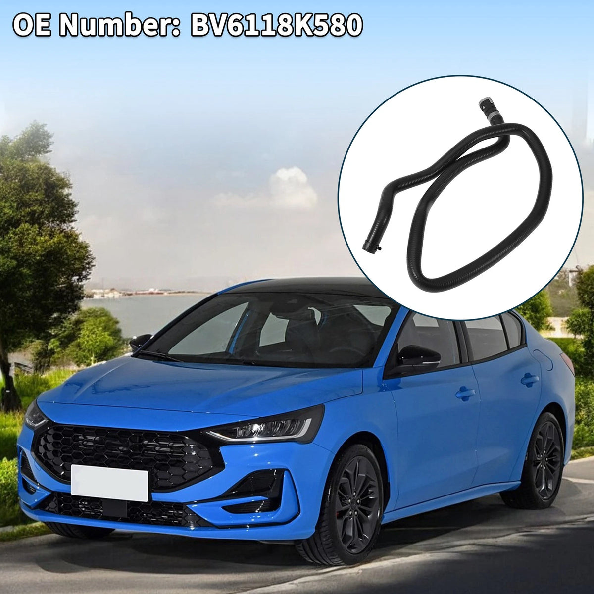 Radiator Hose Warm Air Outlet Pipe for Ford Kuga Focus (2012-2018) 1 x Rubber