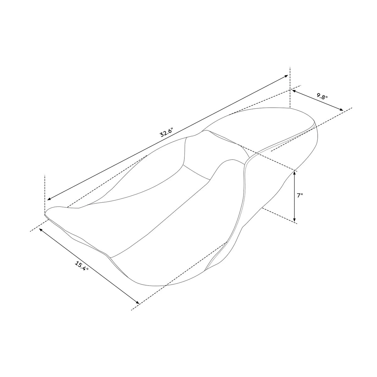 Rider Driver Passenger Seat for Harley Touring Street Glide (2009-2023)