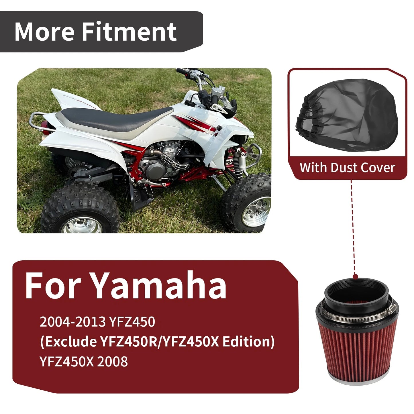 Air Filter Box Cover Seal Hook Bolt Kit for Yamaha YFZ450 (2004–2013)