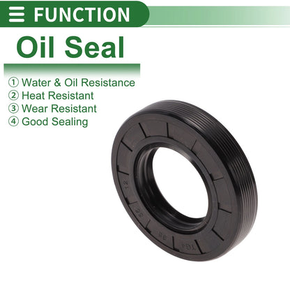 Oil Seal 35x65x12mm 5 Pcs NBR Rubber High Pressure Black