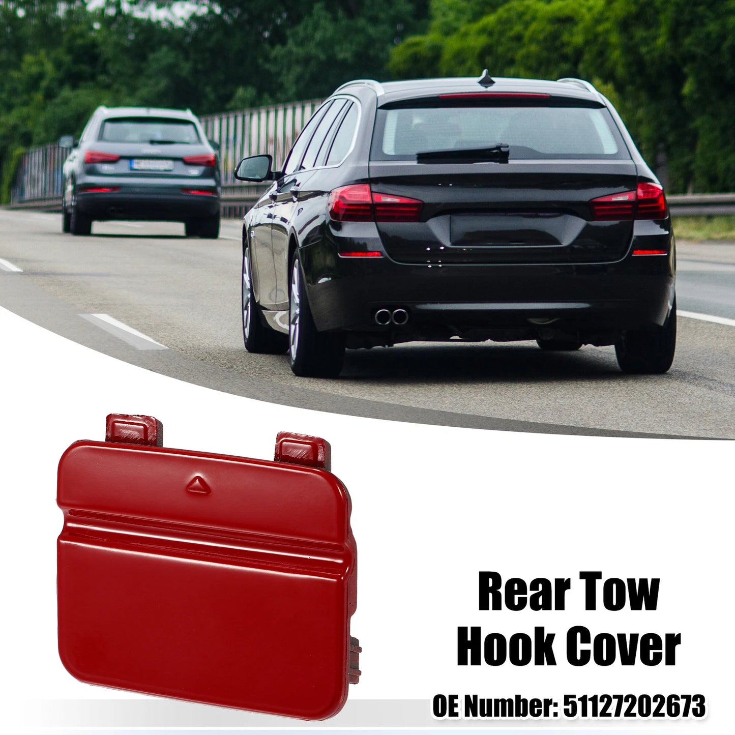 Rear Bumper Tow Hook Cover for BMW 3 Series (2012-2019) - Red