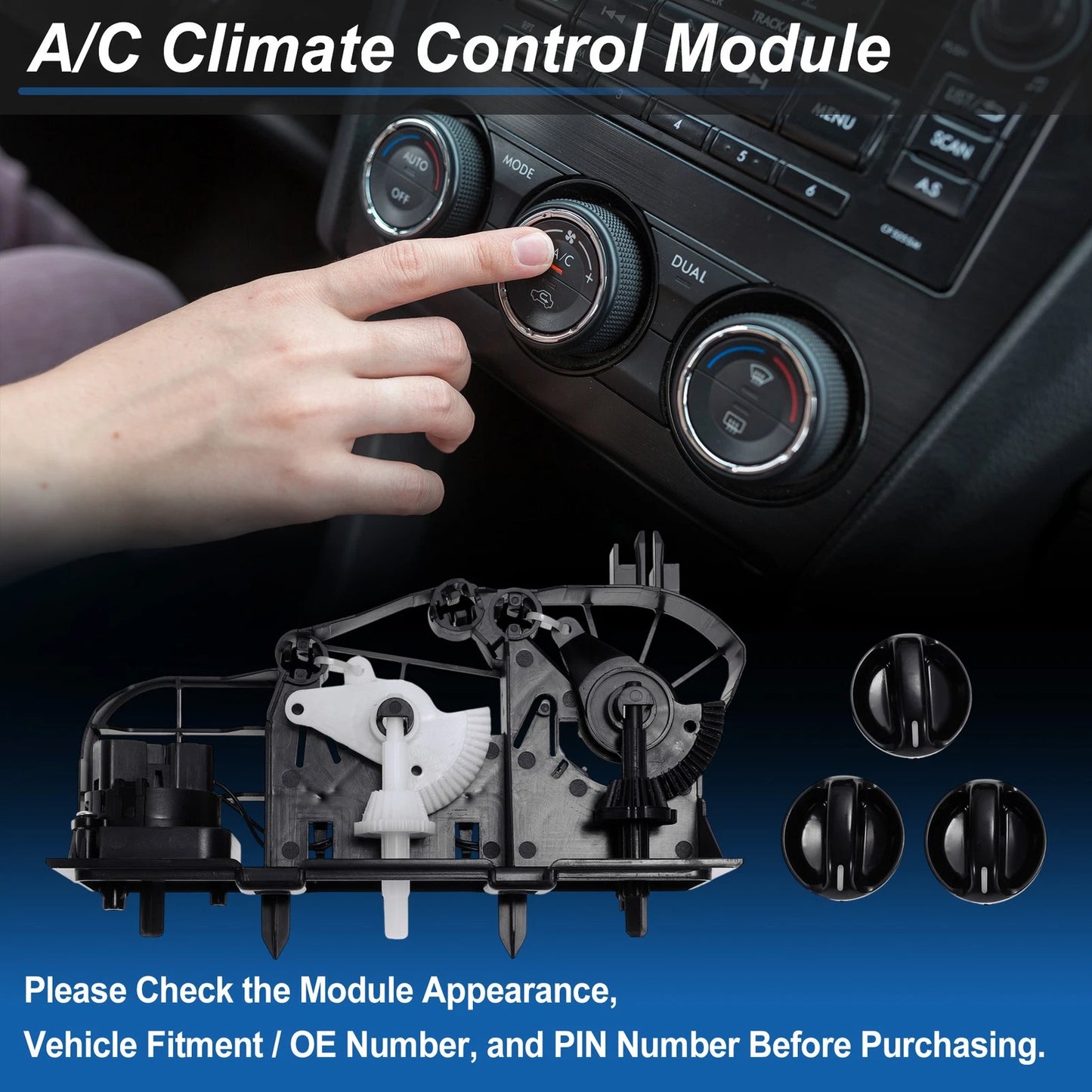 A/C Heater Climate Control Switch Module Panel for Toyota Tundra