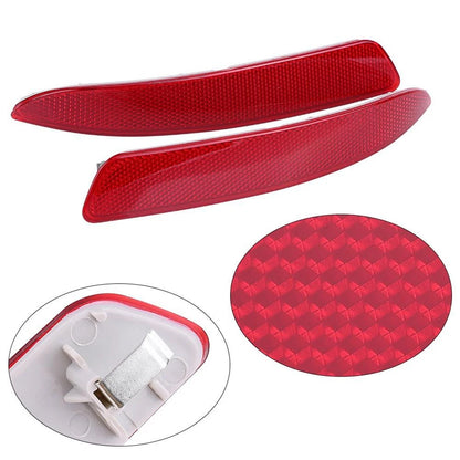 Rear Bumper Reflectors Brake Stop Light Red Lens for BMW X5 (2006-2013)