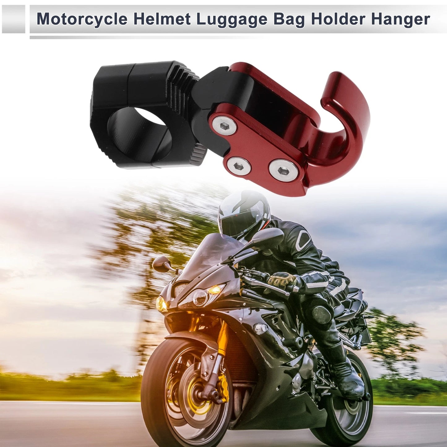 Arc Aluminum Alloy Motorcycle Hanging Hook Hexagon Wrench 1 x Set Red