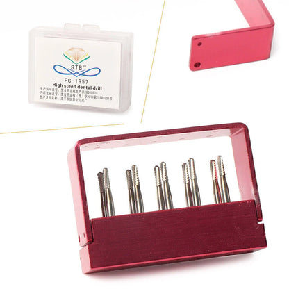 Dental Tungsten Steel Tooth Drills for High Speed Handpiece - 10 pcs