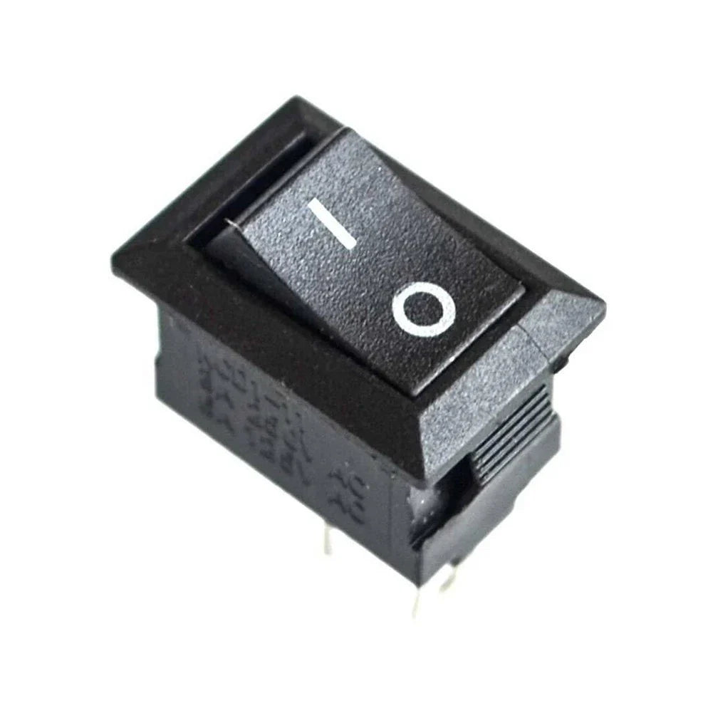 Mini Rocker Switch 2 Pin ON/OFF SPST 6A 125VAC for Car/Boat - 10PCS