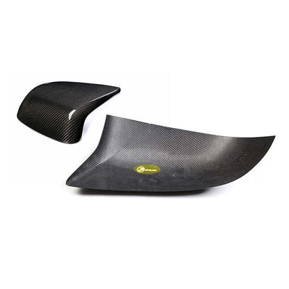 DRY Carbon Fiber Stick-on Side Mirror Caps Cover For BMW X5M X6M F85 2014-2019