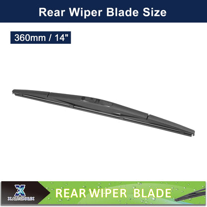 2 x Rear Windshield Wiper Blades for Honda CR-V, Subaru Outback (2007-2023)