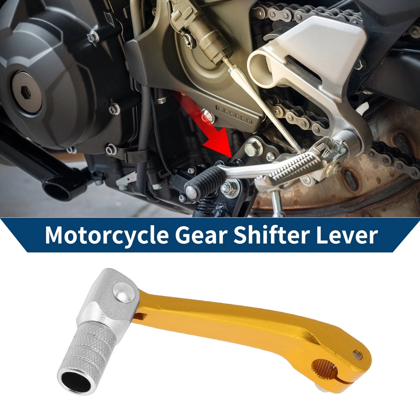 Folding Motorcycle Gear Shifter Lever for Honda CRF150F Gold Tone Silver Tone