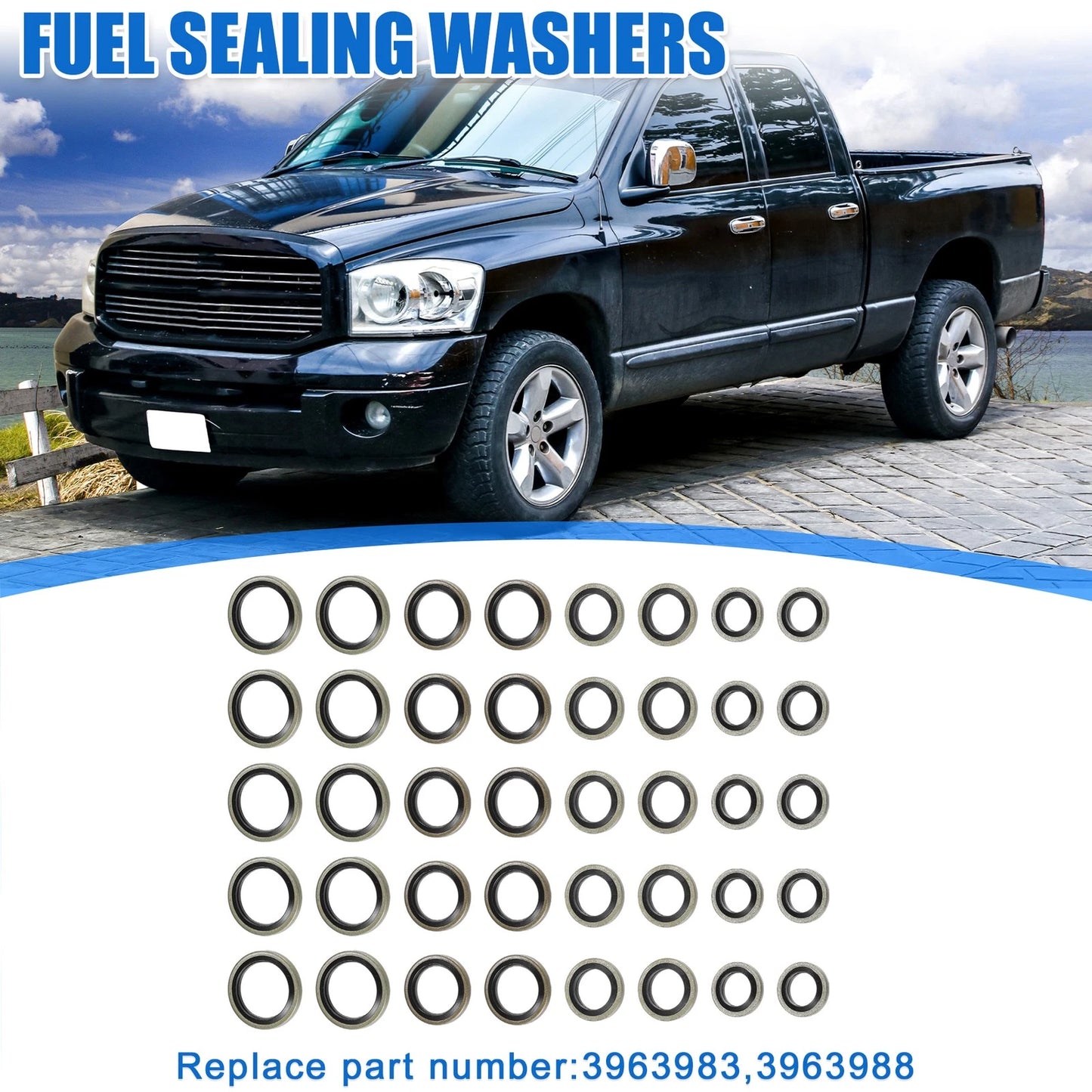 Car Fuel Sealing Washers Set for Dodge 12V 24V 5.9L 6.7L ( Specified)