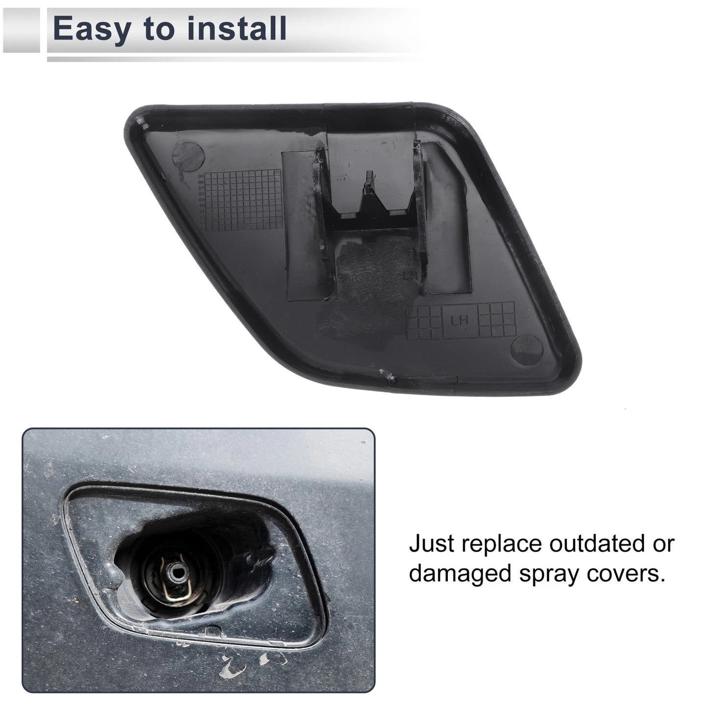 Front Left Bumper Headlight Washer Nozzle Cover for Volvo XC90 (2003-2014)