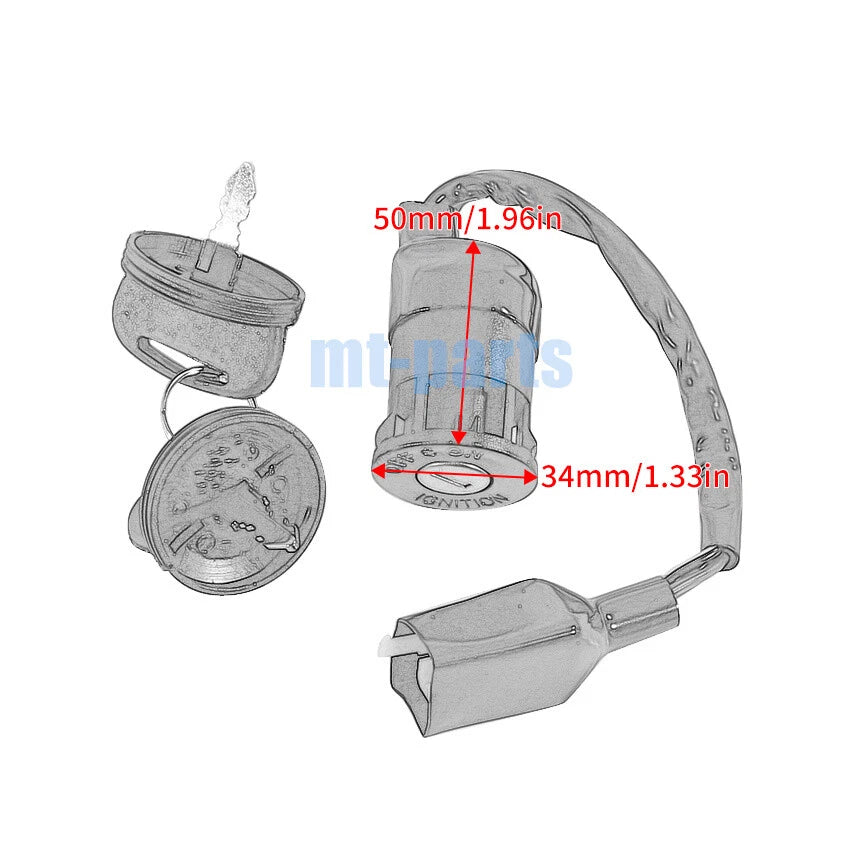 Ignition Key Switch Lock Set for Polaris Outlaw 50 2008-2019, 90 2007-2014, 110 2016-2024