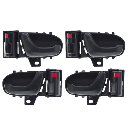 Door Handle Inner Set of 4 for Holden Barina MH (1991-1999) Black Front Rear