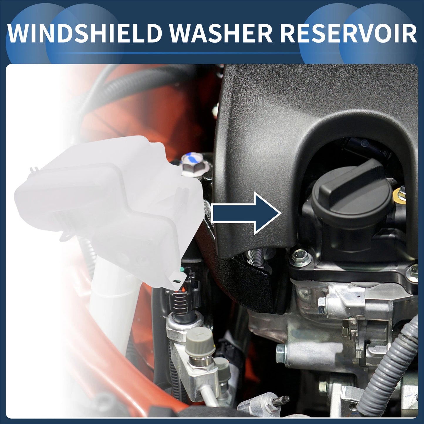 Windshield Washer Reservoir DMB500170 for Land Rover Range Rover (2002-2012)