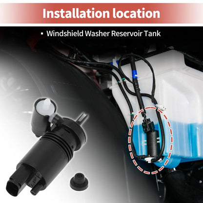 Windshield Washer Pump for Cadillac Chevy Equinox (2005-2017)