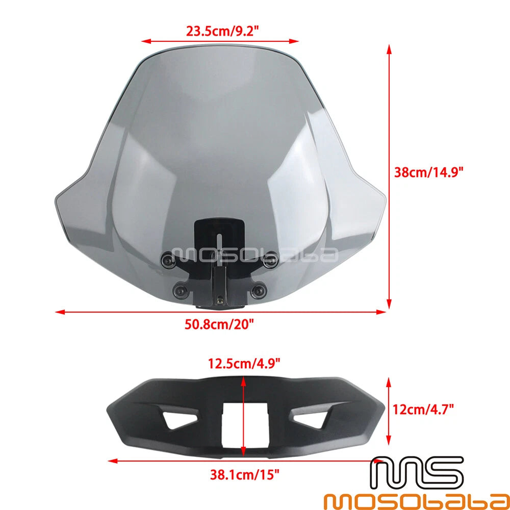 Gray Windshield Deflector for Can-Am Ryker Sport 900 ACE (2022-2023)