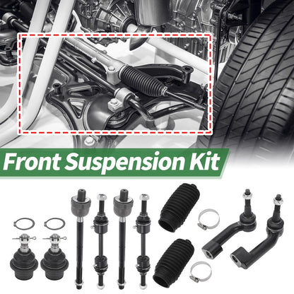 10 Pcs Front Suspension Kit Tie Rod Ends for Ford F-150 (2004-2023)
