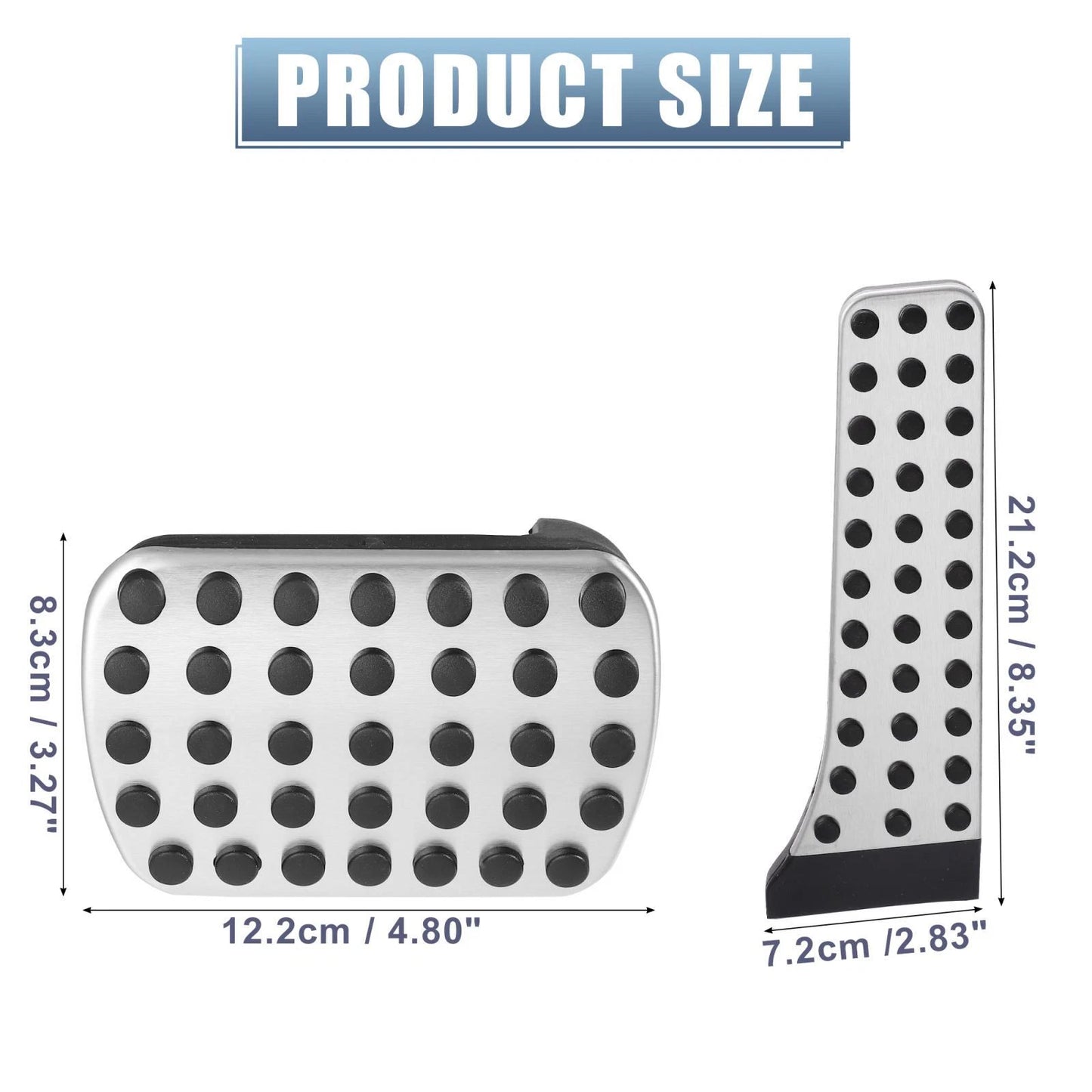 2 x Gas Brake Pedal Pads Covers for Mercedes-Benz C E S GLC GLK SLK Class